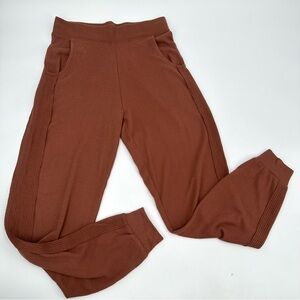 Double Zero Pants Womens S Small Casual Loungewear Jogger Brown Soft Knit new